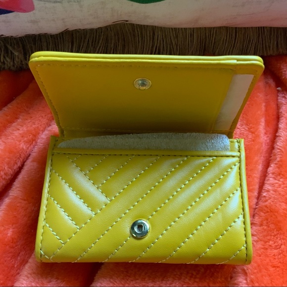 Tory Burch Yellow Leather Mini Wallet - Picture 10 of 16